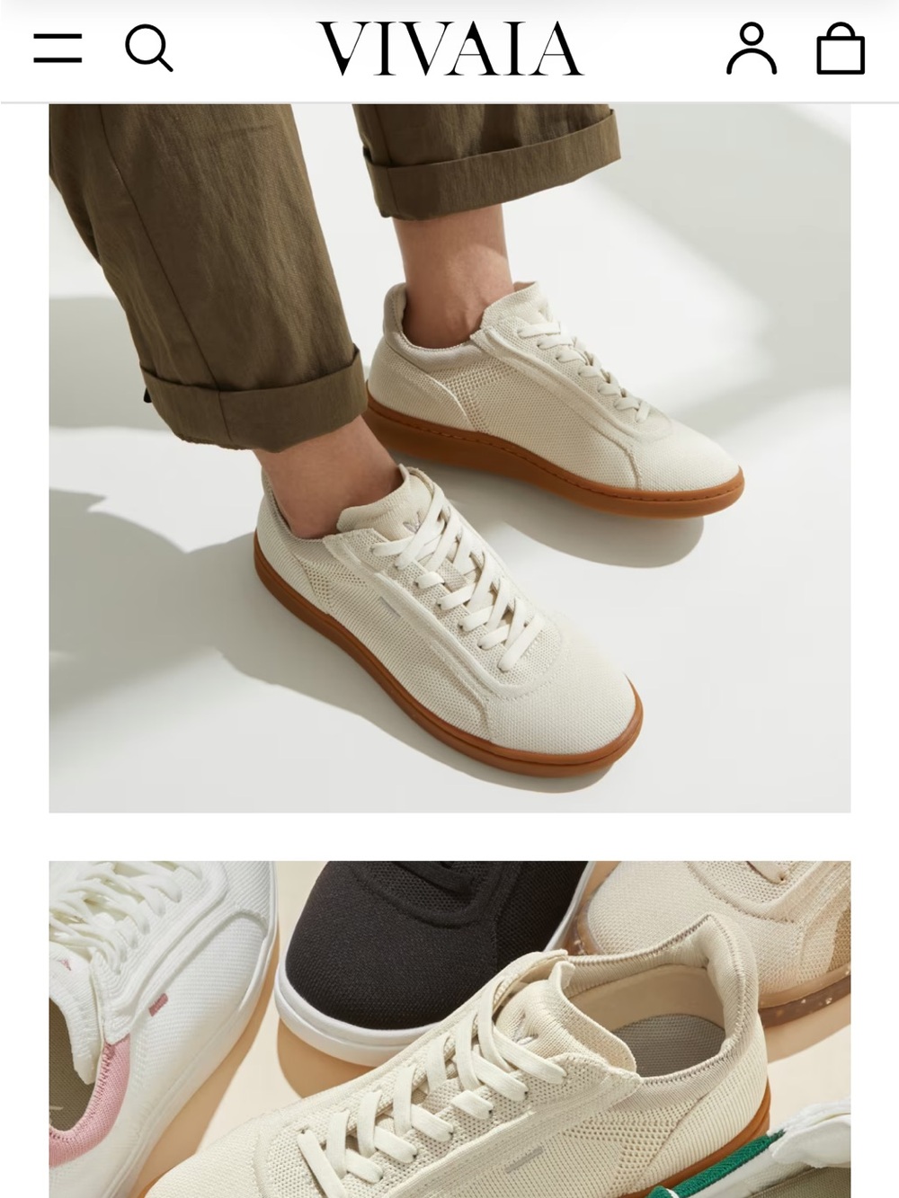 VIVAIA V-Prime Beige Water Repellent Knit Sneakers | Women’s US 11 (EU 42) | NWT